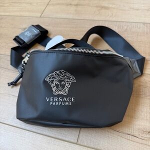 VERSACE Parfums Black Fanny Pack Bag